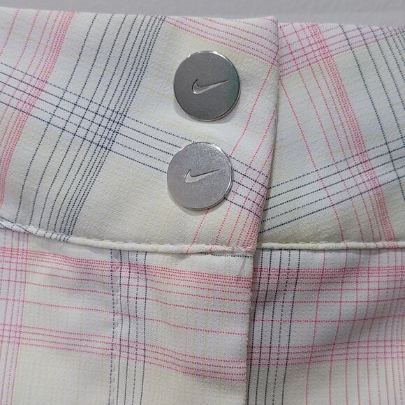 Nike Golf Dri Fit Skort White With Soft Pink Color Paind Size 6 - Picture 2 of 7